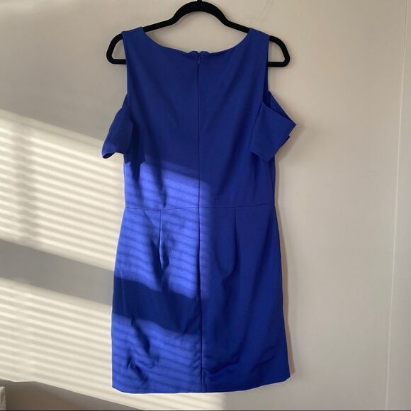 1. STATE Cold Shoulder Royal Purple Mini Dress - Picture 3 of 9